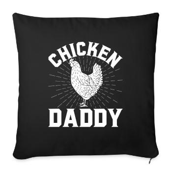Chicky Daddy-For all cocks in the basket - Sofa pillowcase 17,3'' x 17,3'' (45 x 45 cm) - black - Front