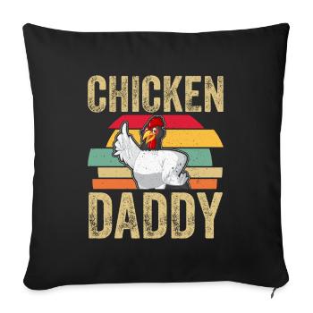 Chicky Daddy-For all cocks in the basket - Sofa pillowcase 17,3'' x 17,3'' (45 x 45 cm) - black - Front