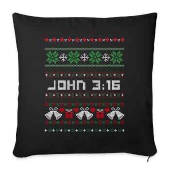 DLM CH UGLY SWEATER W1U - Sofa pillowcase 17,3'' x 17,3'' (45 x 45 cm) - black - Front