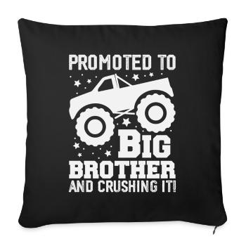 Befördert zu Big Brother Tees, Monster Truck Kids - Sofakissenbezug 45 x 45 cm - Schwarz - Vorne