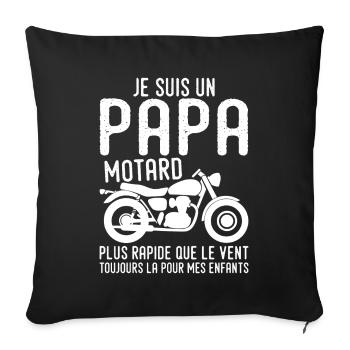 Biker Dad,Motorcycle,Father's Day Gift - Sofa pillowcase 17,3'' x 17,3'' (45 x 45 cm) - black - Front