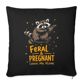 Pregnancy New Mom Candy Heart Cute Baby Reveal - Sofa pillowcase 17,3'' x 17,3'' (45 x 45 cm) - black - Front