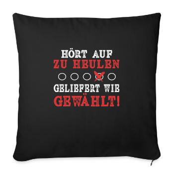 Bundeskanzler Wahl - Gewählt wie geliefert - Sofakissenbezug 45 x 45 cm - Schwarz - Vorne