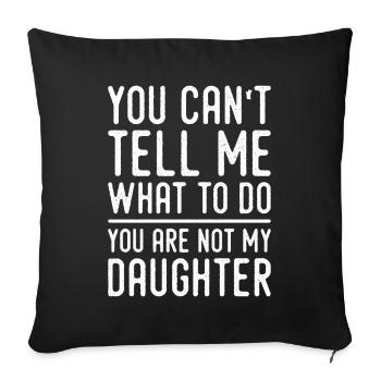 Funny Dad Tees Father Daddy Papa From Daughter Dad - Housse de coussin décorative 45 x 45 cm - noir - Devant
