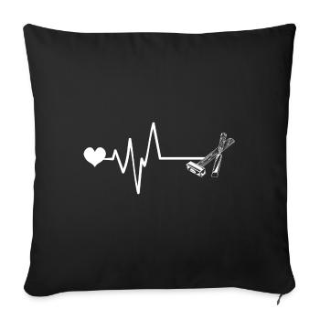 Hammer Tool Pulse Heartbeat - Sofa pillowcase 17,3'' x 17,3'' (45 x 45 cm) - black - Front
