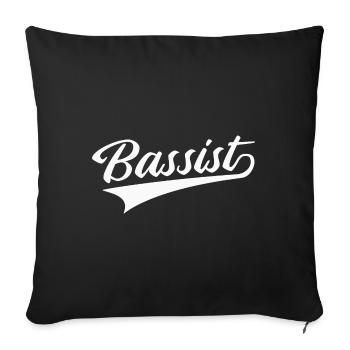 Bassist Bass Basser Musiker - Sofakissenbezug 45 x 45 cm - Schwarz - Vorne