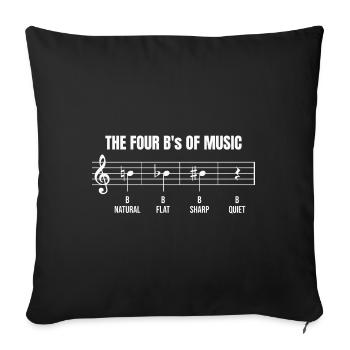 Musique Musique Grade Professeur de musique Compositeur Musicien - Housse de coussin décorative 45 x 45 cm - noir - Devant