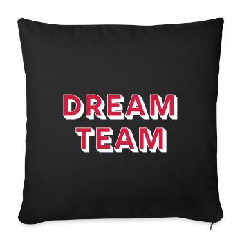 DREAMTEAM - Sofa pillowcase 17,3'' x 17,3'' (45 x 45 cm) - black - Front