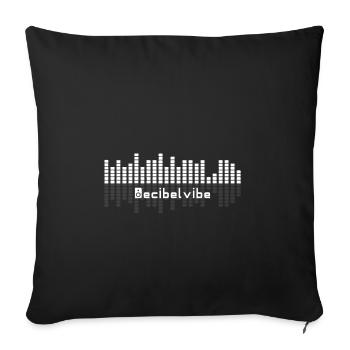 Decibelvibe - Derivative products - EQ2 Design - Housse de coussin décorative 45 x 45 cm - noir - Devant