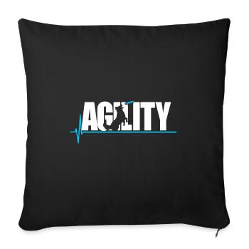 Dog Agility Dog Training Sport - Sofa pillowcase 17,3'' x 17,3'' (45 x 45 cm) - black - Front