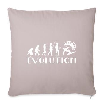 Evolution Vom Affen zum Surfer - Sofakissenbezug 45 x 45 cm - helles Taupe - Vorne