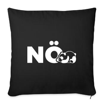 Panda Coffe Pandabär Spruch Geschenk Geschenkidee - Sofakissenbezug 45 x 45 cm - Schwarz - Vorne