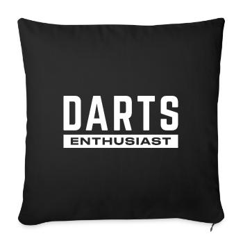 Dartboard Darts Gift Saying Darts Sports - Sofa pillowcase 17,3'' x 17,3'' (45 x 45 cm) - black - Front