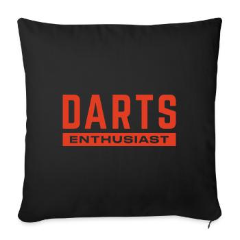 Dartboard Darts Gift Saying Darts Sports - Sofa pillowcase 17,3'' x 17,3'' (45 x 45 cm) - black - Front
