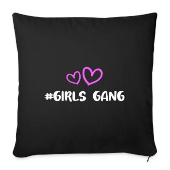 Girls Gang Girls Team Heart Love - Sofa pillowcase 17,3'' x 17,3'' (45 x 45 cm) - black - Front