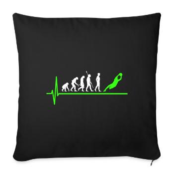 Gardien de but de football - Housse de coussin décorative 45 x 45 cm - noir - Devant