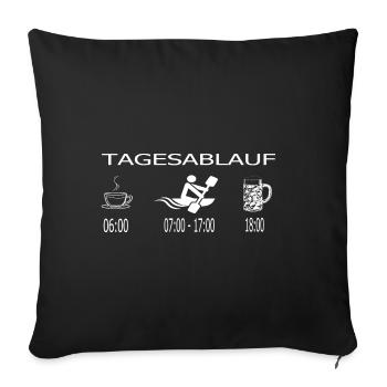 Rudern Ruderer Geschenkidee - Sofakissenbezug 45 x 45 cm - Schwarz - Vorne