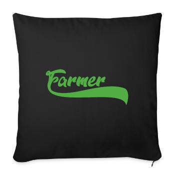 Proud Farmer Farmer Gift Saying Farmer - Sofa pillowcase 17,3'' x 17,3'' (45 x 45 cm) - black - Front