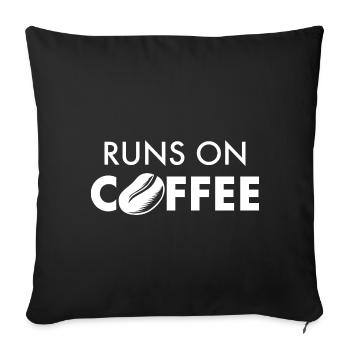 coffee - Sofa pillowcase 17,3'' x 17,3'' (45 x 45 cm) - black - Front