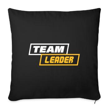 TEAM LEADER - Sofakissenbezug 45 x 45 cm - Schwarz - Vorne