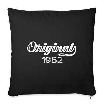 Original 1952 Seventieth Birthday 70 Cadeau - Housse de coussin décorative 45 x 45 cm - noir - Devant