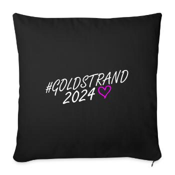 Golden Sands 2024 Heart Trip - Sofa pillowcase 17,3'' x 17,3'' (45 x 45 cm) - black - Front