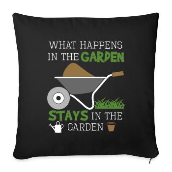 CE QUI SE PASSE AU JARDIN SEJOUR AU JARDIN - Housse de coussin décorative 45 x 45 cm - noir - Devant