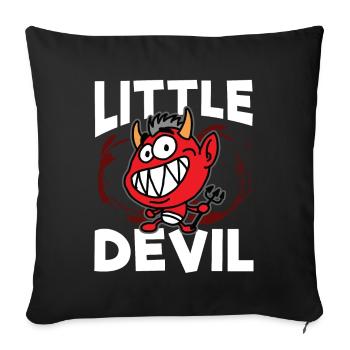 Little devil - Sofa pillowcase 17,3'' x 17,3'' (45 x 45 cm) - black - Front