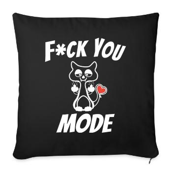F*ck You Mode - Sofa pillowcase 17,3'' x 17,3'' (45 x 45 cm) - black - Front