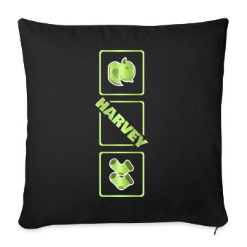 Geschenk für Harvey - Sofakissenbezug 45 x 45 cm - Schwarz - Vorne
