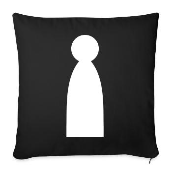 Minimalist Figure Woman - Silhouette - Sofa pillowcase 17,3'' x 17,3'' (45 x 45 cm) - black - Front