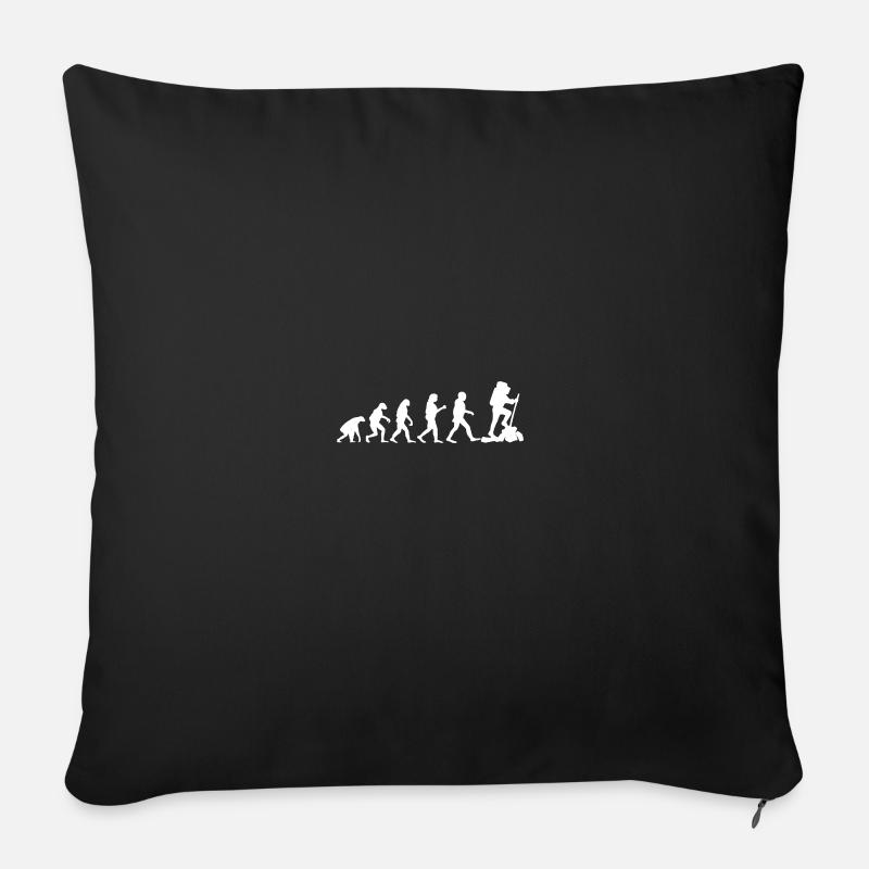 Evolution Hiking Wandern - Sofakissenbezug 45 x 45 cm - Schwarz