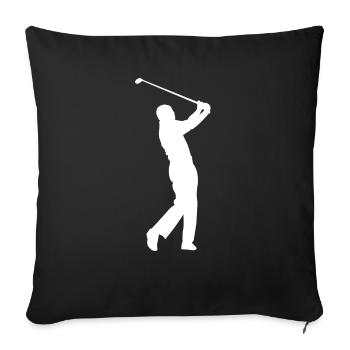 Golf Golfer Golfer Golf Course - Sofa pillowcase 17,3'' x 17,3'' (45 x 45 cm) - black - Front