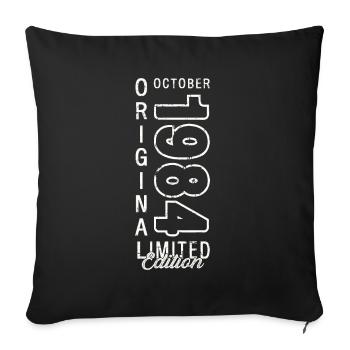 39th Birthday Gift Husband October Vintage 1984 - Sofa pillowcase 17,3'' x 17,3'' (45 x 45 cm) - black - Front