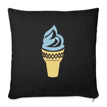 ice cream summer - Sofa pillowcase 17,3'' x 17,3'' (45 x 45 cm) - black - Front