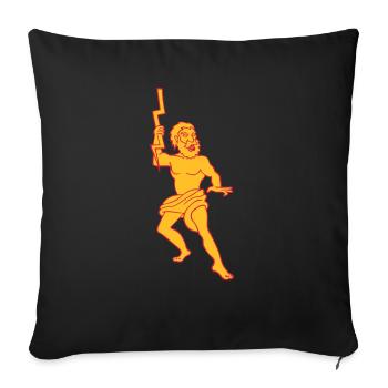 zeus dieu mythologique de l'Olympe grec - Housse de coussin décorative 45 x 45 cm - noir - Devant
