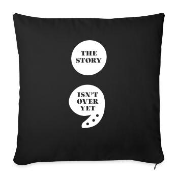 Anxiety Depression Mental Health - Sofa pillowcase 17,3'' x 17,3'' (45 x 45 cm) - black - Front