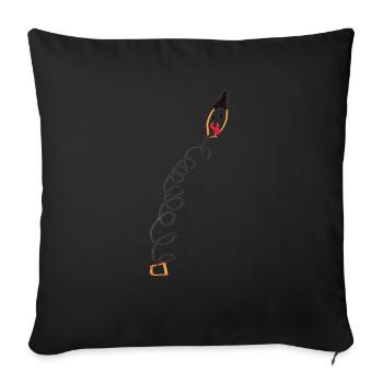 Jack-in-the-box (transparent) - Sofa pillowcase 17,3'' x 17,3'' (45 x 45 cm) - black - Front