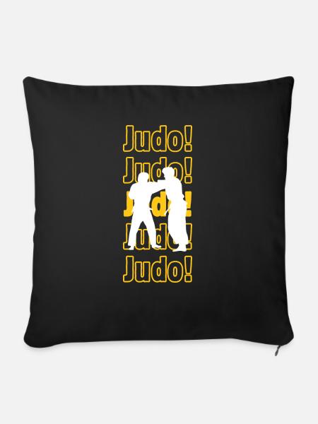 Judo Judo Judo - Sofakissenbezug 45 x 45 cm - Schwarz