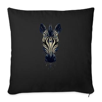 Zebra Art - Sofa pillowcase 17,3'' x 17,3'' (45 x 45 cm) - black - Front