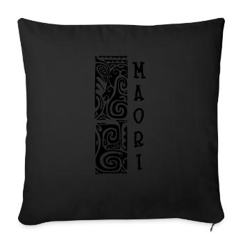maori - Housse de coussin décorative 45 x 45 cm - noir - Devant