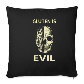 Glutenunverträglichkeit Gluten Ist Evil Zöliakie - Sofakissenbezug 45 x 45 cm - Schwarz - Vorne
