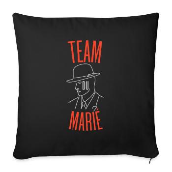 Team du Marié - Housse de coussin décorative 45 x 45 cm - noir - Devant