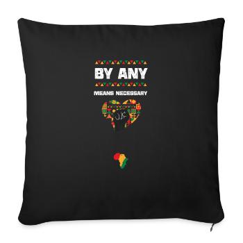 Par tous les moyens nécessaires - Housse de coussin décorative 45 x 45 cm - noir - Devant