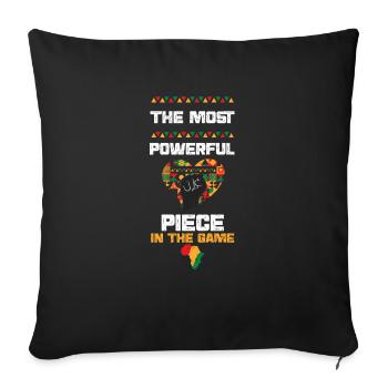 La pièce la plus puissante du jeu - Housse de coussin décorative 45 x 45 cm - noir - Devant