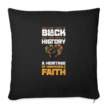 Black History A Heritage Of Unsh... - Sofa pillowcase 17,3'' x 17,3'' (45 x 45 cm) - black - Front