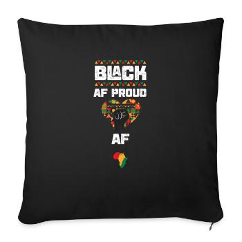 AF noir Fier AF - Housse de coussin décorative 45 x 45 cm - noir - Devant