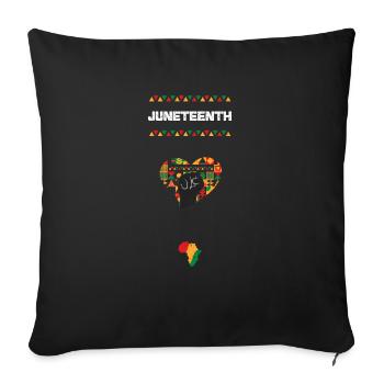 Juneteenth - Black History Month - Sofakissenbezug 45 x 45 cm - Schwarz - Vorne