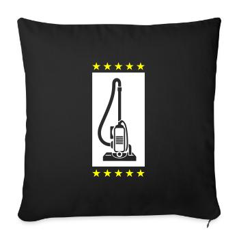 Vacuum Cleaner Symbol Cleaning - Sofa pillowcase 17,3'' x 17,3'' (45 x 45 cm) - black - Front