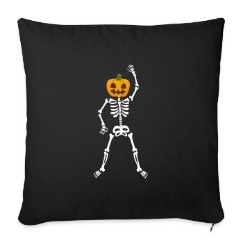 Happy Halloween Pumpkin Skeleton Workout Training - Sofa pillowcase 17,3'' x 17,3'' (45 x 45 cm) - black - Front